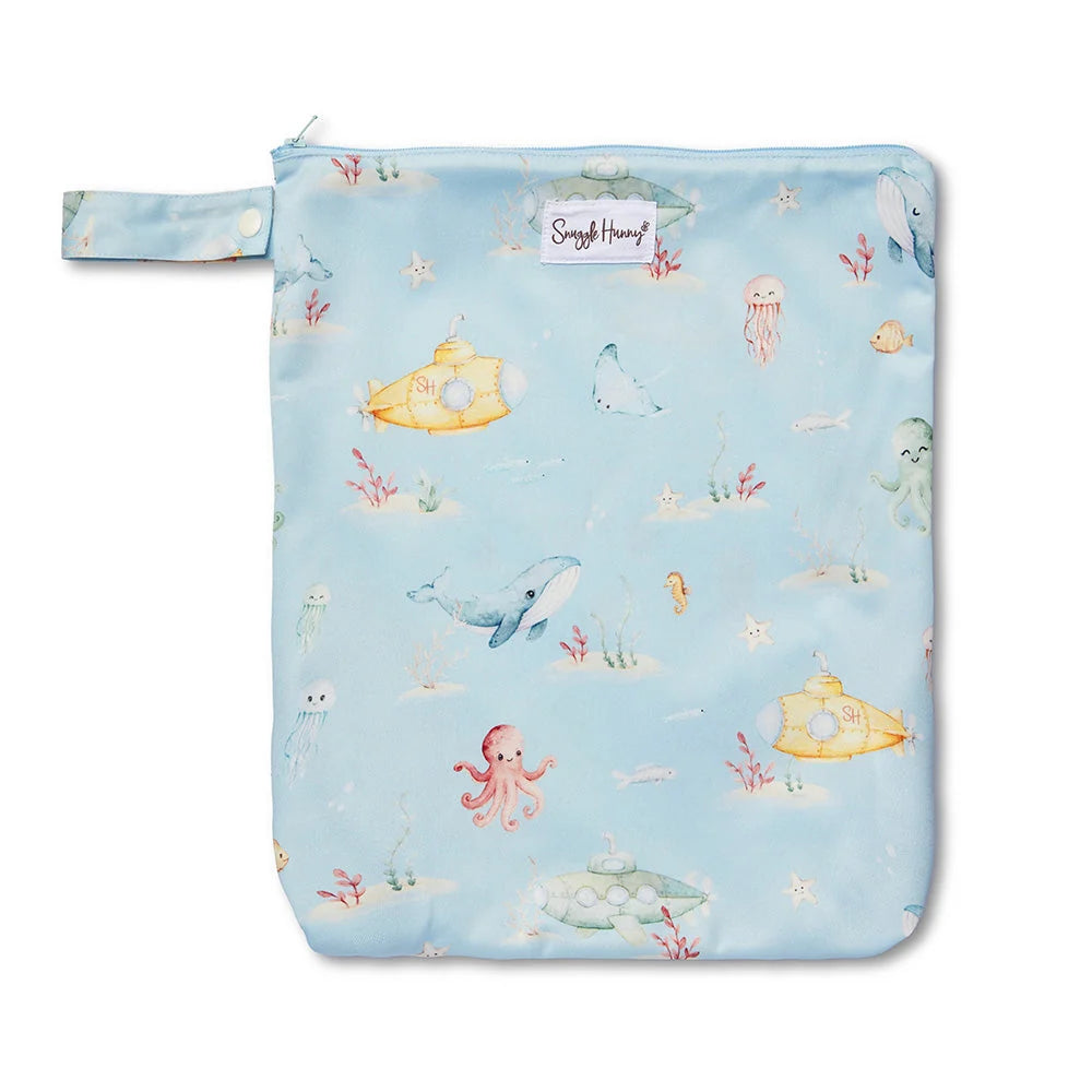 Blue Little Subs Wet Bag - Large - Snuggle Hunny