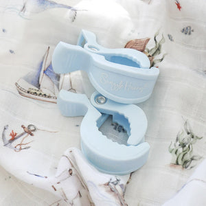 Pram Clip Pair - Baby Blue - Snuggle Hunny
