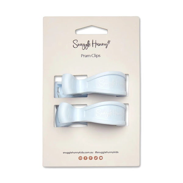 Pram Clip Pair - Baby Blue - Snuggle Hunny
