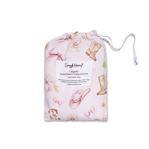 Boots & Bows Organic Bassinet Sheet / Change Pad Cover - Snuggle Hunny