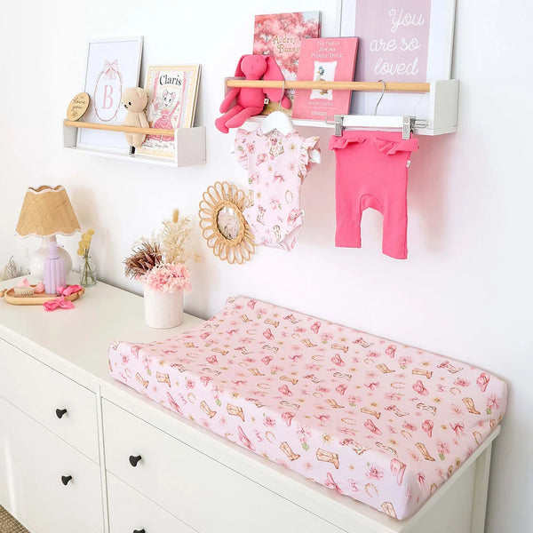 Boots & Bows Organic Bassinet Sheet / Change Pad Cover - Snuggle Hunny