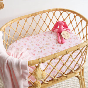 Boots & Bows Organic Bassinet Sheet / Change Pad Cover - Snuggle Hunny