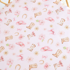Boots & Bows Organic Bassinet Sheet / Change Pad Cover - Snuggle Hunny