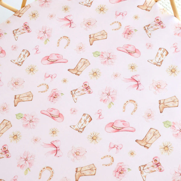 Boots & Bows Organic Bassinet Sheet / Change Pad Cover - Snuggle Hunny