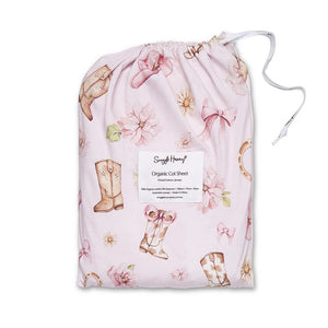 Boots & Bows Organic Fitted Cot Sheet - Snuggle Hunny