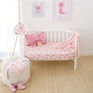 Boots & Bows Organic Fitted Cot Sheet - Snuggle Hunny