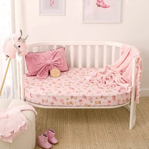 Boots & Bows Organic Fitted Cot Sheet - Snuggle Hunny