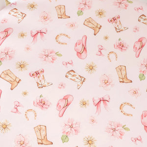 Boots & Bows Organic Fitted Cot Sheet - Snuggle Hunny