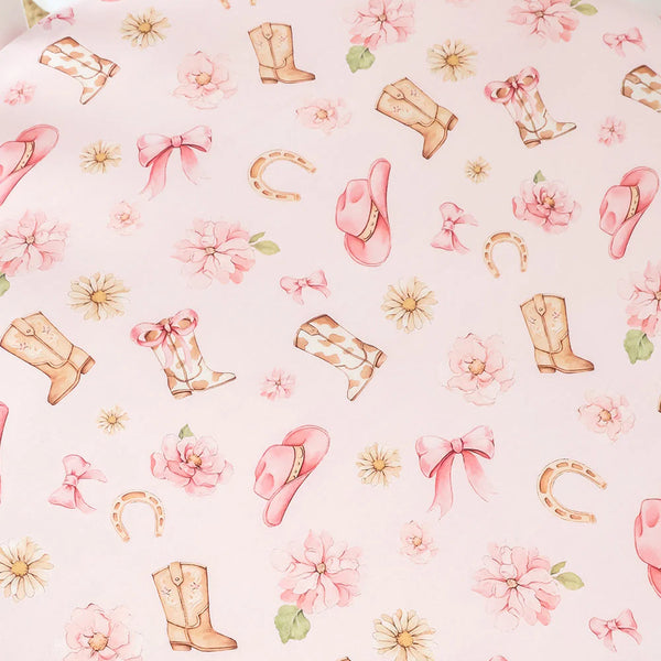Boots & Bows Organic Fitted Cot Sheet - Snuggle Hunny