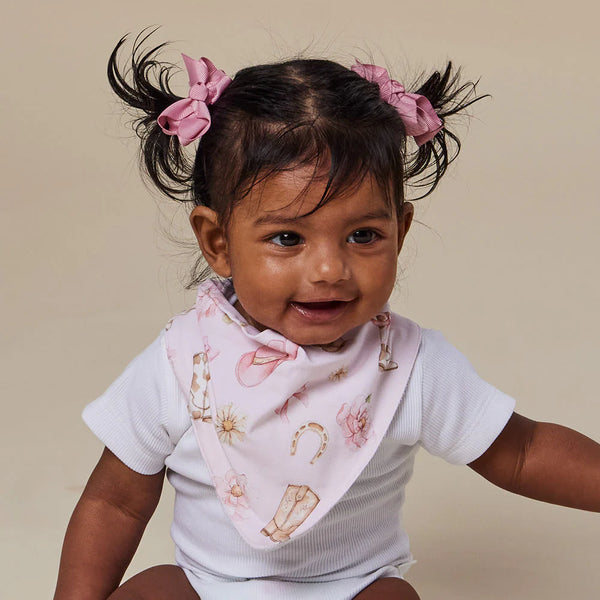 Boots & Bows Organic Dribble Bib - Snuggle Hunny
