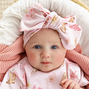 Boots & Bows Organic Oversized Bow - Snuggle Hunny