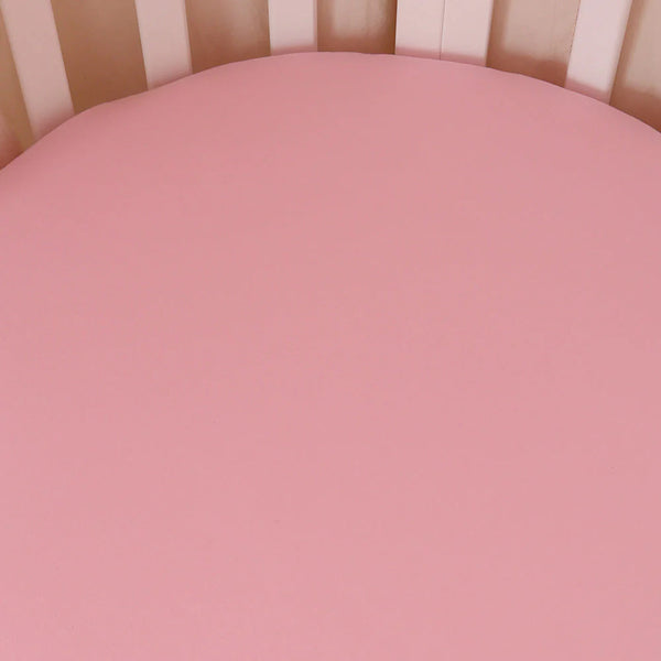 Bubblegum Organic Fitted Cot Sheet - Snuggle Hunny