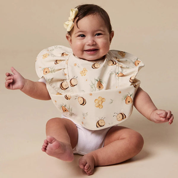 Bumblebees Frill Snuggle Bib - Snuggle Hunny