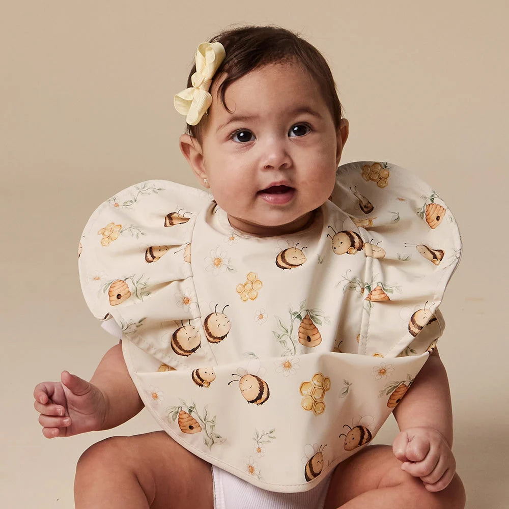 Bumblebees Frill Snuggle Bib - Snuggle Hunny