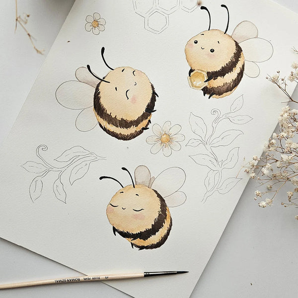 Bumblebees Organic Jersey Wrap & Beanie Set - Snuggle Hunny