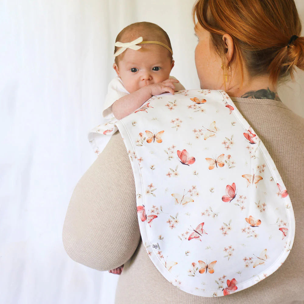 Burp Cloth Organic - Butterfly - Snuggle Hunny