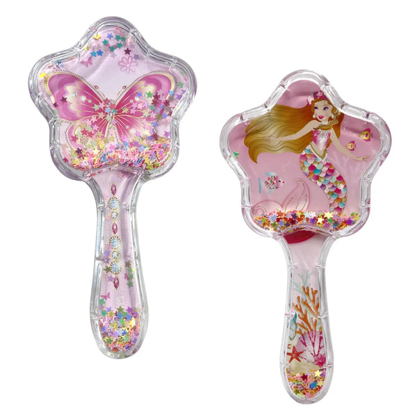 Enchanted Mermaid Dazzling Butterfly Hair Brush  - Pink Poppy