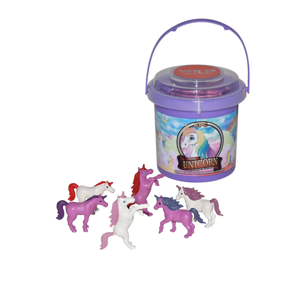 Bucket-Mini Unicorns Figurines - Wild Republic
