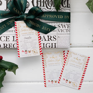 Santa's Sleigh Express Christmas Gift Tags - Set of 6 - Black Bow Studio