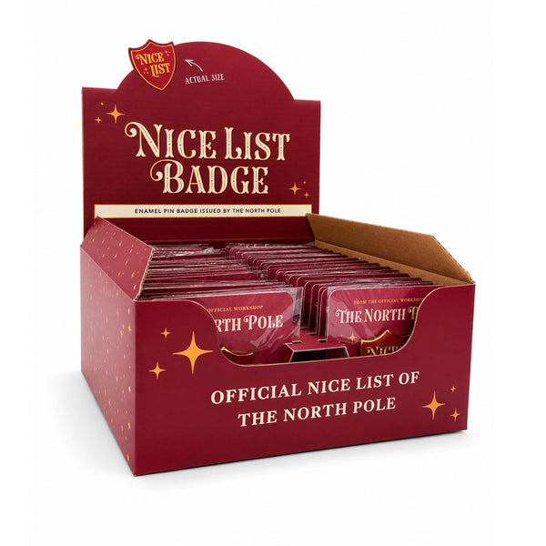 Nice List Badge Enamel Pin For Christmas & Children Stocking - The Handmade Christmas Co