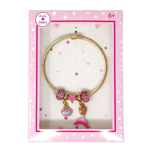 Mermaid Charm Bracelet - Pink Poppy