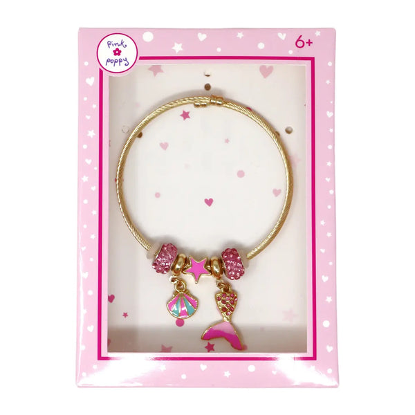 Mermaid Charm Bracelet - Pink Poppy