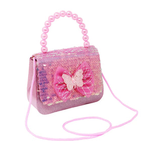 Butterfly Motif Handbag - Pink Poppy