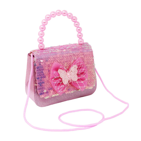 Butterfly Motif Handbag - Pink Poppy