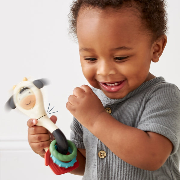 Sensory Teething Rattle - Carmen the Cow - Itzy Ritzy
