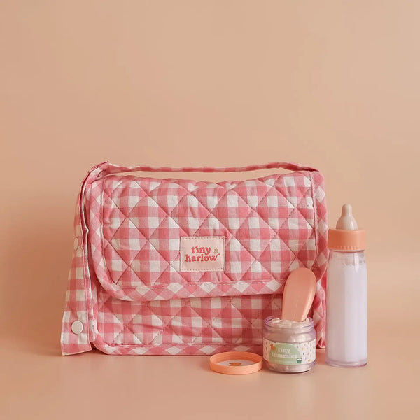 Tiny Nurturers Set - Pink Gingham - Tiny Harlow