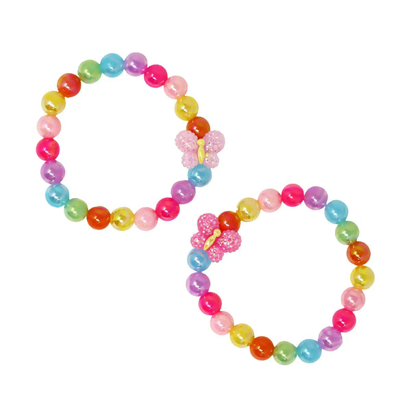 Rainbow Butterfly Bracelet - Pink Poppy