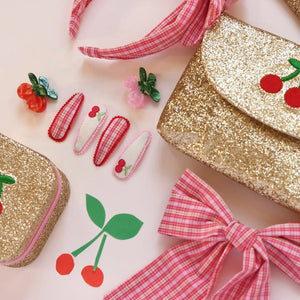 Cherry Dreams Fabric Clip Set - Rockahula Kids