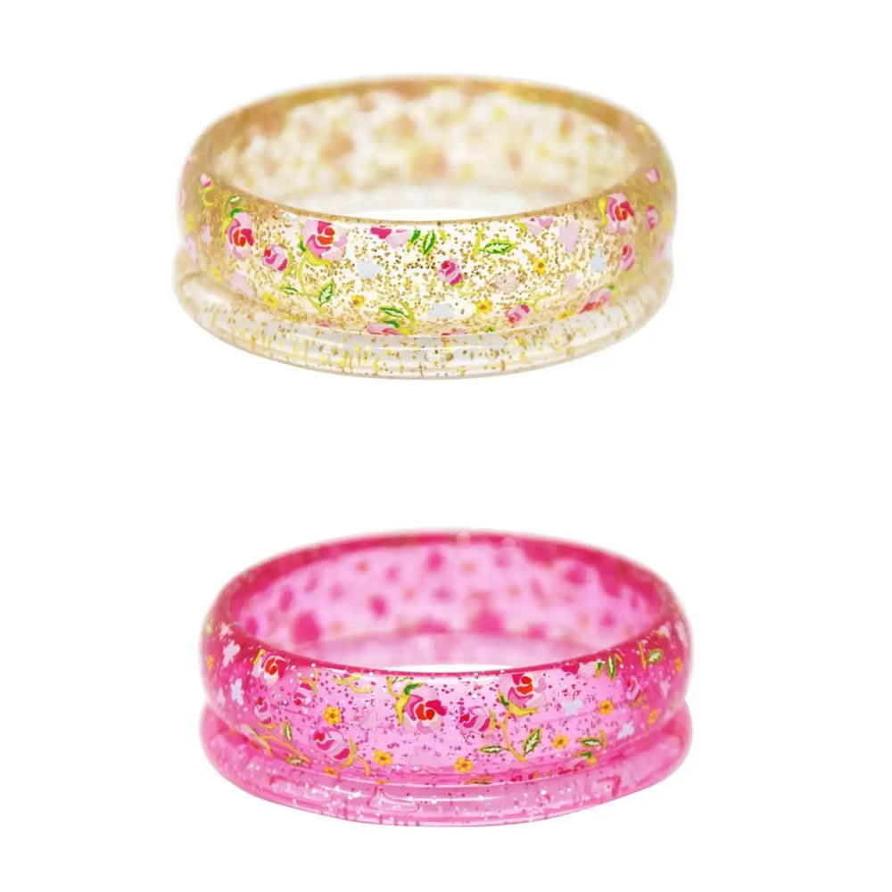 Garden Rose Bangles - Pink Poppy