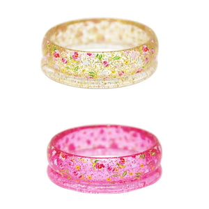 Garden Rose Bangles - Pink Poppy