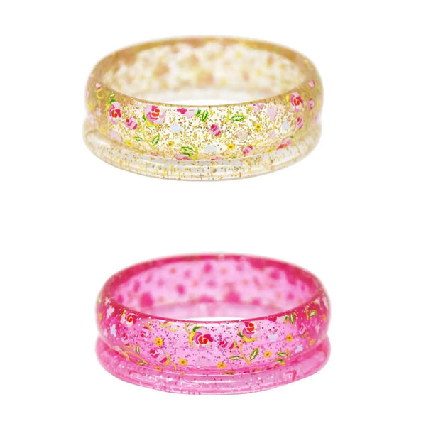 Garden Rose Bangles - Pink Poppy