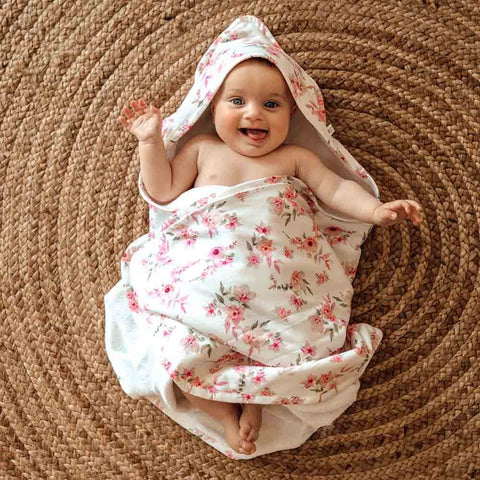 Camille Organic Hooded Baby Towel - Snuggle Hunny