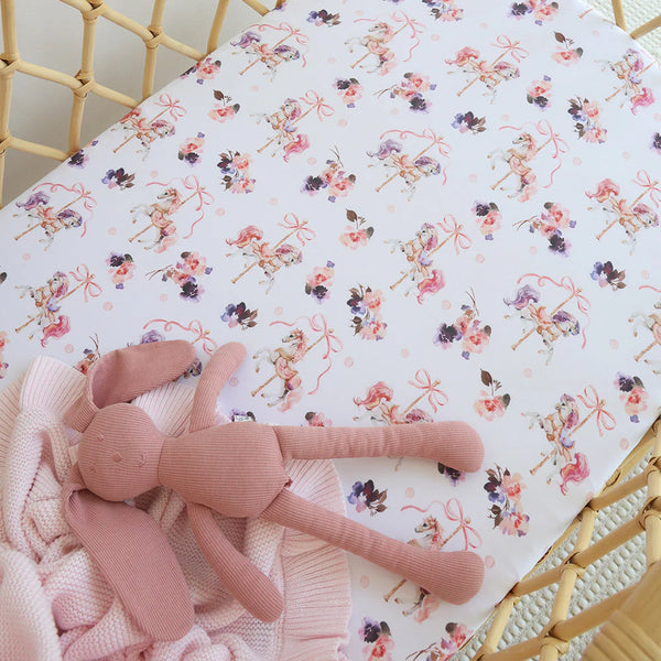 Carousel Organic Bassinet Sheet / Change Pad Cover - Snuggle Hunny