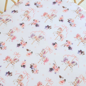 Carousel Organic Bassinet Sheet / Change Pad Cover - Snuggle Hunny
