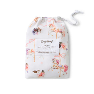 Carousel Organic Bassinet Sheet / Change Pad Cover - Snuggle Hunny