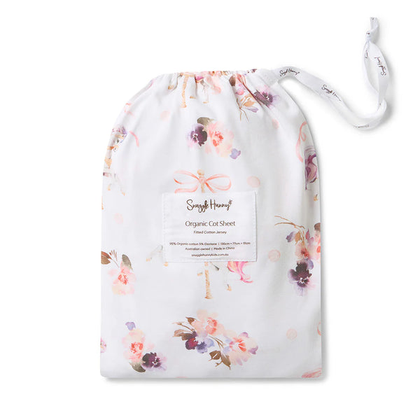Carousel Organic Fitted Cot Sheet - Snuggle Hunny