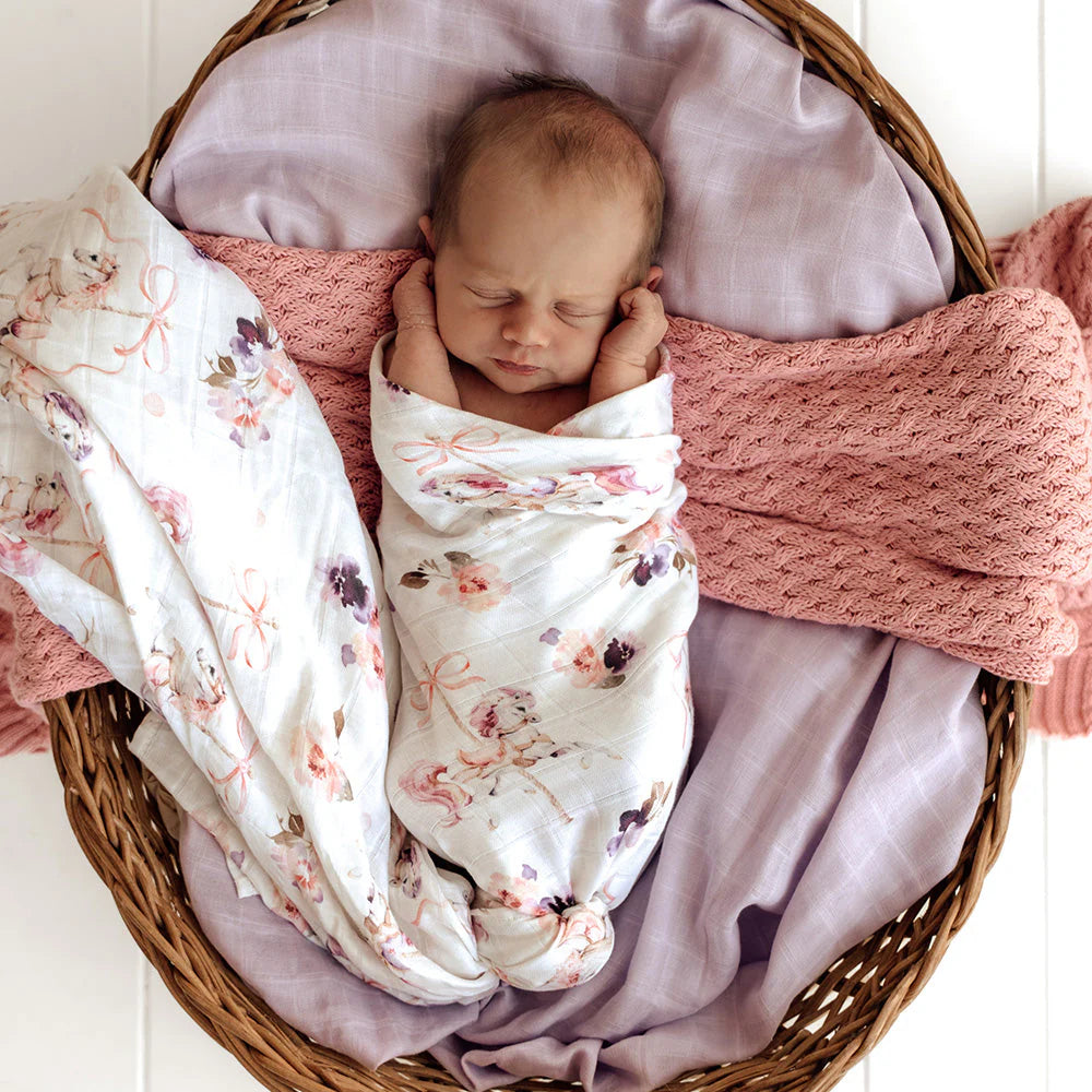 Carousel Organic Muslin Wrap - Snuggle Hunny