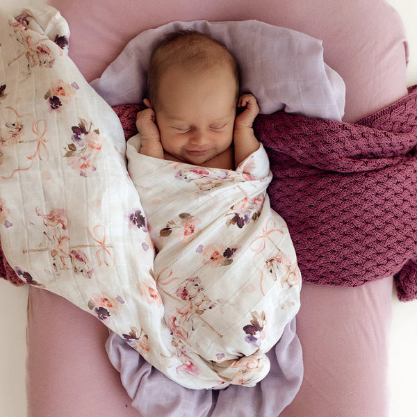 Carousel Organic Muslin Wrap - Snuggle Hunny