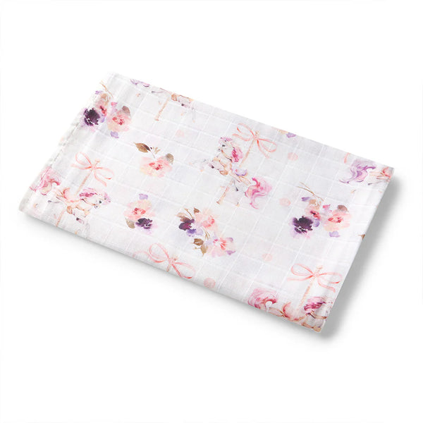 Carousel Organic Muslin Wrap - Snuggle Hunny