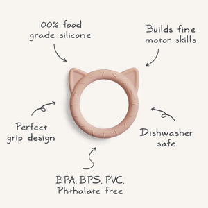 Cat Teether - Stone - Mushie