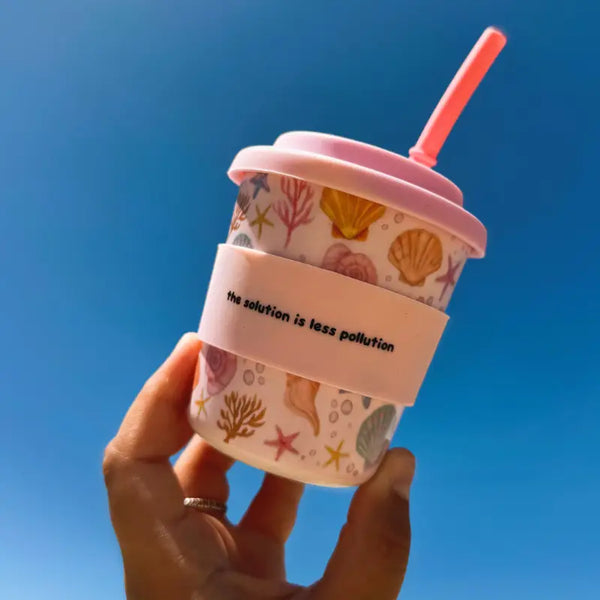 Shell Yeah Kids Keep Cup - 240ml (Straw Included) BBCINO