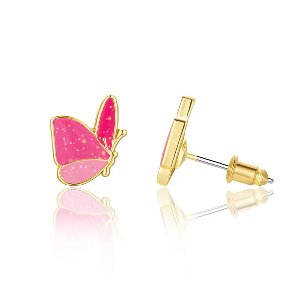 Glitter Butterfly - Cutie Stud Earrings For Girls - Girl Nation