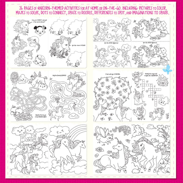 Unicorn 3 Piece Gift Pack | Activity Book, Crayons, Stickers - Girl Nation