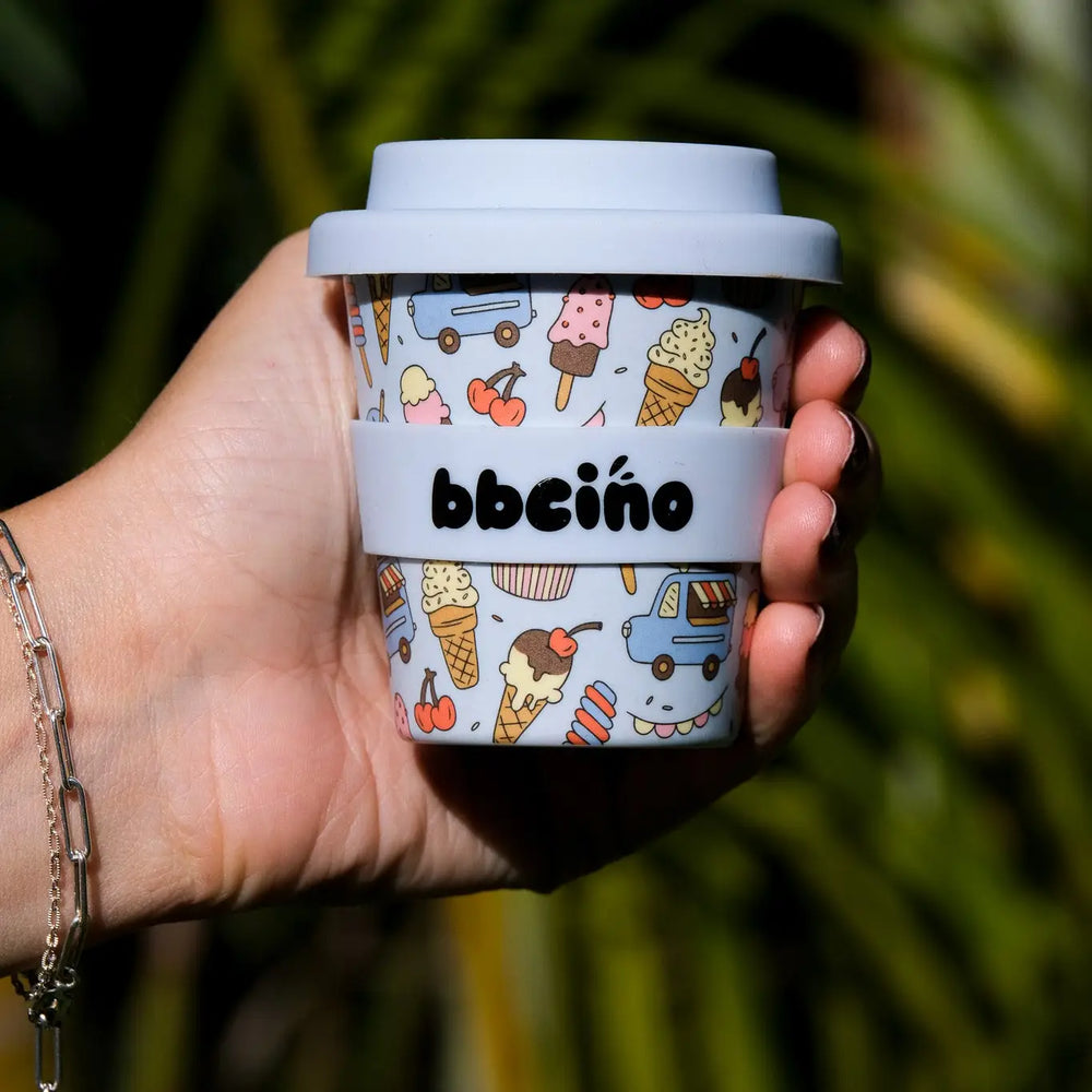Scoops in Blue Babycino Cup - 120ml (Straw Included) - BBCINO