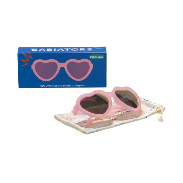 Frosted Pink Hearts - The Influencer - Polarized Babiators