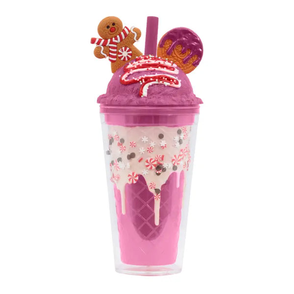 Christmas Gingerbread Pink Sorbet Sipper - Splosh